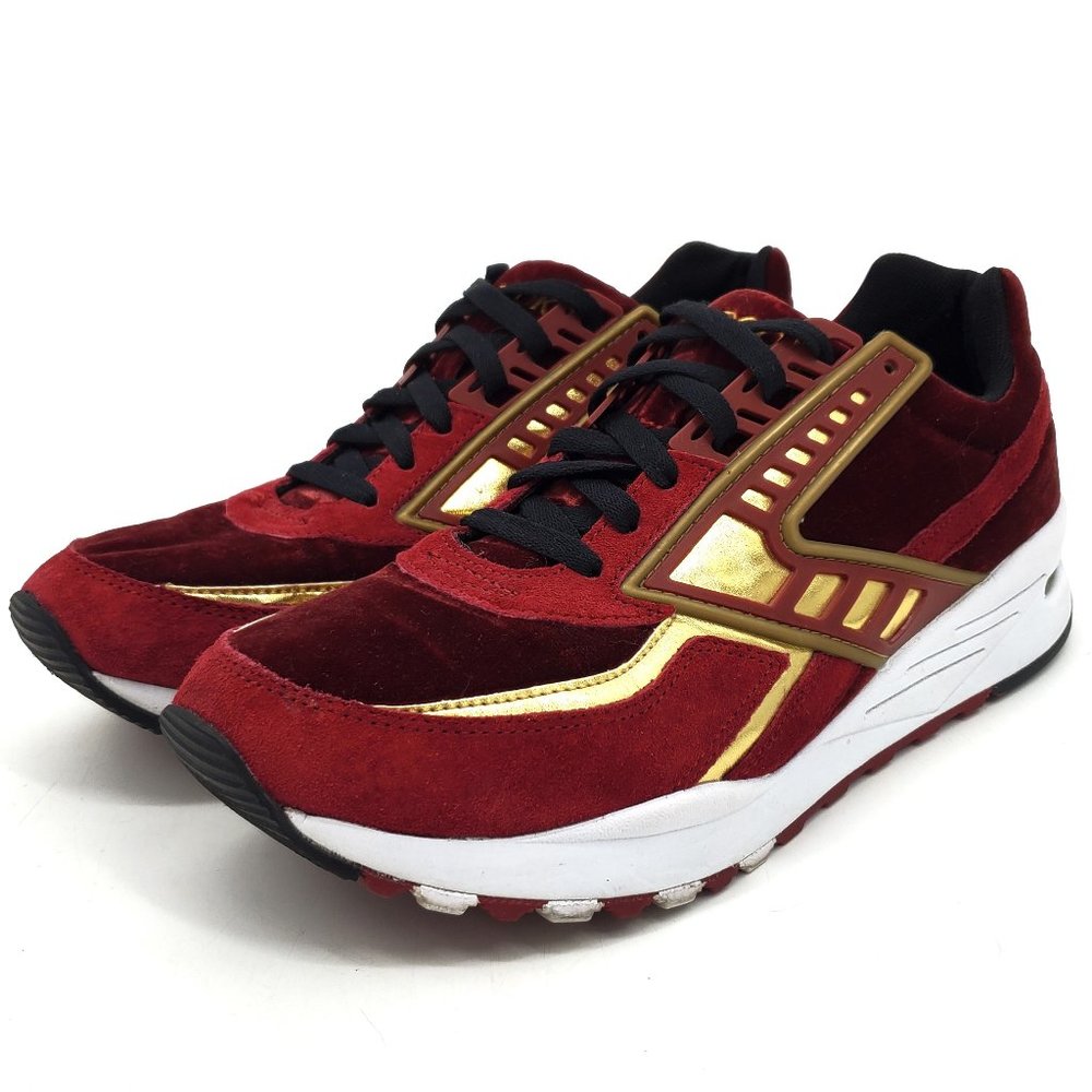 Brooks Men's Regent Running Shoes/Sneakers Imperial Red Maroon Gold Velvet 11.5